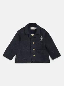 Chicco Infants Boys Self Design Cotton Open Front Jacket