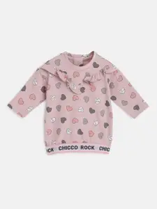 Chicco Girls Conversational Printed Cotton T-shirt Dress