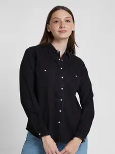 SPYKAR Classic Spread Collar Opaque Regular Fit Cotton Casual Shirt