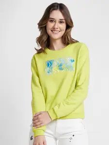 SPYKAR Graphic Printed Cotton Sweatshirt