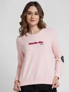 SPYKAR Typography Printed Cotton Sweatshirt