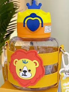 Little Surprise Box LLP Kids Lion With Crown Lid Stainless Steel Water Bottle 600ml