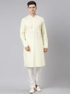 TheEthnic.Co Regular Thread Work Pure Cotton Kurta With Trousers