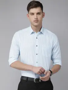 Arrow Manhattan Slim Fit Pure Cotton Striped Formal Shirt
