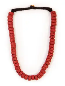 Bamboo Tree Jewels Red Metal Handcrafted Necklace