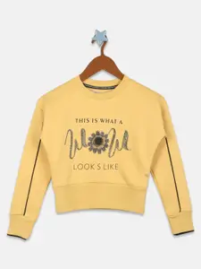 Monte Carlo Girls Typography Printed Cotton Sweatshirt