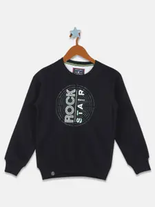 Monte Carlo Boys Typography Printed Cotton Sweatshirt