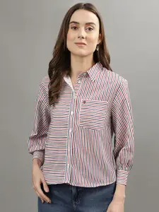 Iconic Checked Spread Collar Casual Shirt
