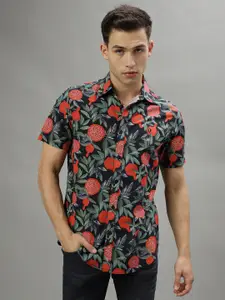 Iconic Floral Printed Spread Collar Casual Shirt