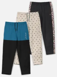 HELLCAT Boys Pack Of 3 Cotton Printed Track Pants