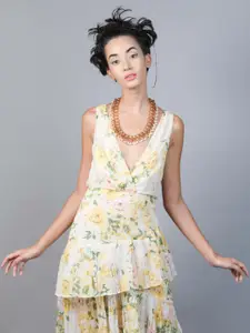 ODETTE Gold-Plated Artificial Stones & Beads Studded Necklace