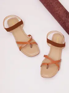 FABBHUE Strappy One Toe Flats