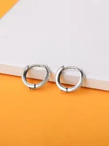 GIVA 925 Sterling Silver Rhodium-Plated Contemporary Hoop Earrings