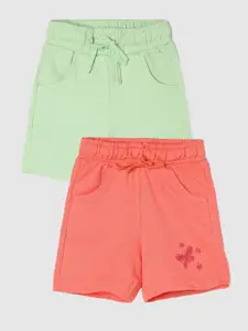 max Girls Pack Of 2 Cotton Casual Shorts