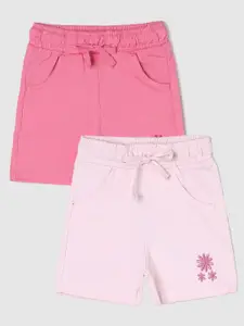 max Girls Pack Of 2 Pure Cotton Casual Shorts
