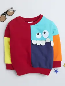 BUMZEE Infants Boys Colourblocked Cotton Sweatshirt