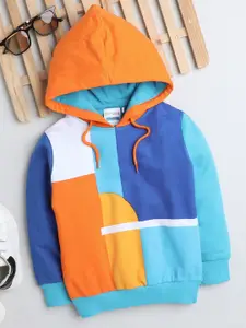 BUMZEE Infant Boys Colourblocked Hooded Cotton Sweatshirt
