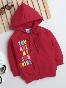 BUMZEE Infant Girls Typography Printed Cotton Sweatshirt