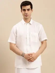 Ramraj Spread Collar Pure Cotton Casual Shirt