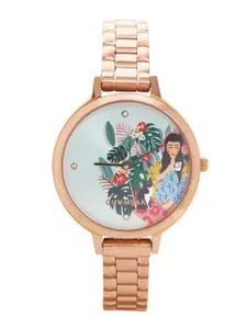 TEAL BY CHUMBAK Women Embellished Dial & Analogue Watch 8907605128684