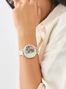 TEAL BY CHUMBAK Women Embellished Dial & Analogue Watch 8907605128684