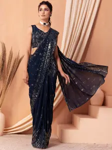 Indya Luxe Embellished Poly Georgette Ready To Wear Saree
