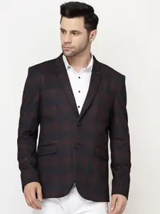 Spykee Checked Single-Breasted Slim-Fit Blazer