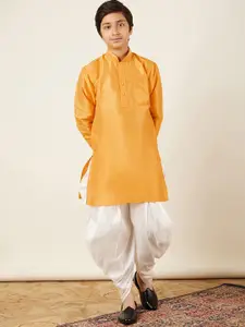 Aj DEZInES Boys Mandarin Collar Straight Kurta with Dhoti Pants