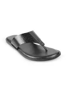 Mochi Men Textured Leather Comfort Sandals