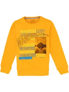 Status Quo Boys Printed Round Neck Pure Cotton Sweatshirt