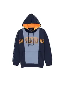Status Quo Boys Colourblocked Hooded Pure Cotton Sweatshirt