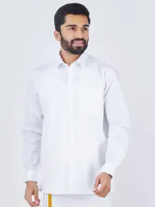 Ramraj Spread Collar Pure Cotton Casual Shirt