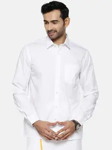 Ramraj Spread Collar Regular Fit Cotton Casual Shirt