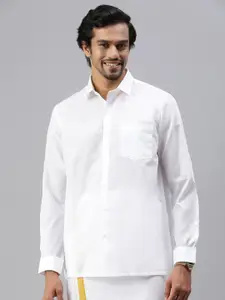 Ramraj Spread Collar Regular Fit Cotton Casual Shirt