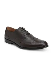 HATS OFF ACCESSORIES Men Textured Leather Formal Brogues