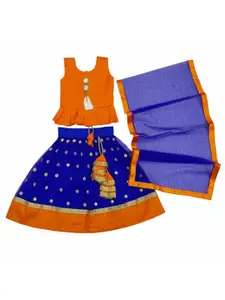 BAESD Girls Embroidered Ready to Wear Lehenga & Blouse With Dupatta