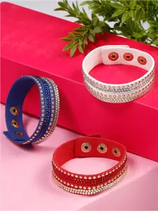 YouBella Women Set Of 3 Wraparound Bracelet