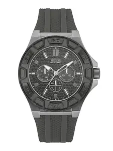 GUESS Men Textured Straps Multi-Function Analogue Watch W0674G8