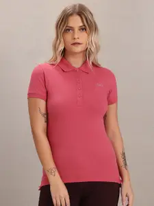 U.S. Polo Assn. Women Polo Collar Slim Fit T-shirt