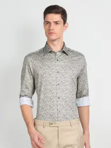 Arrow Men Floral Printed Pure Cotton Formal Shirt