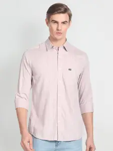 Arrow Sport Slim Fit Vertical Strips Striped Spread Collar Casual Shirt