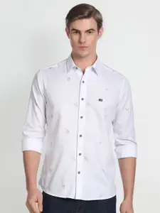 Arrow Sport Micro Ditsy Printed Slim Fit Pure Cotton Casual Shirt