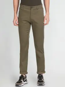 Arrow Sport Men Slim Fit Low-Rise Cotton Chinos Trousers