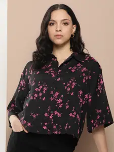 encore by INVICTUS Floral Printed Drop-Shoulder Sleeves Casual Shirt