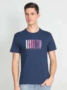 Arrow New York Graphic Printed Round Neck T-shirt