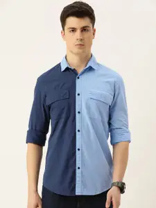 Bene Kleed Men Slim Fit Dyed Colourblocked Pure Cotton Casual Shirt