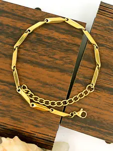 NAKABH Men Set Of 2 Stainless Steel Link Bracelet