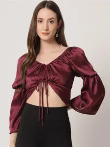 Trend Arrest Puff Sleeve Styled Back Top