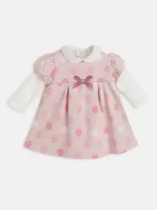 Chicco Girls Printed A-Line Dress With T-Shirt