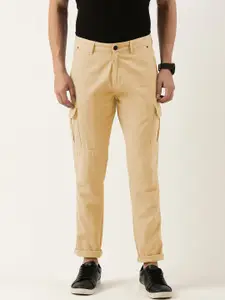IVOC Men Mid-Rise Slim Fit Cotton Cargos Trousers